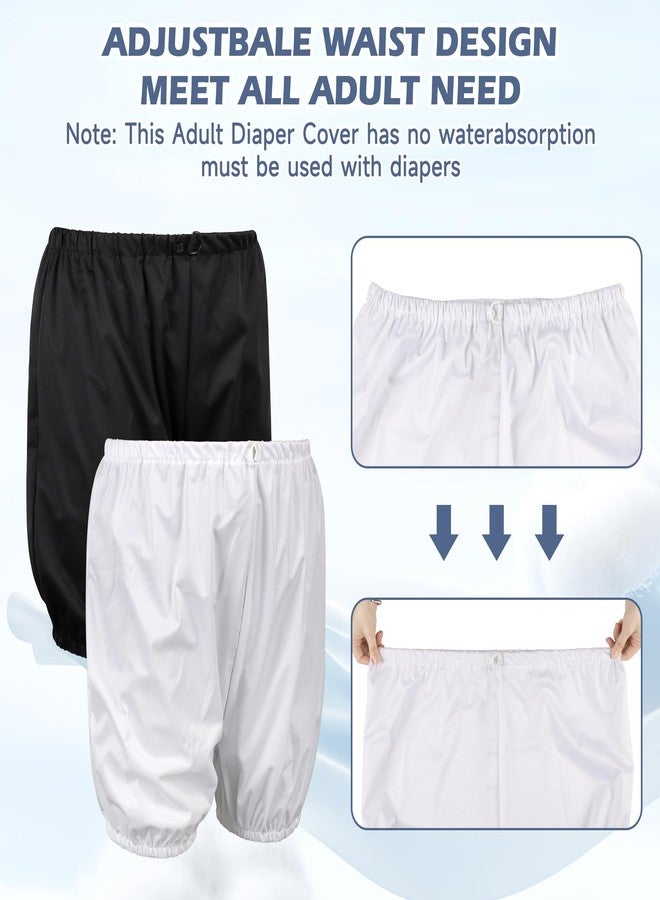 ZINGTERRA 2Pack Adult Diaper Cover for Incontinence Adjustable Waist,Unisex Leak-Protection Pants Over Diapers Waterproof,Washable Adult Incontinence Briefs,Reusable Underwear for Men Women Supplies - Image 3